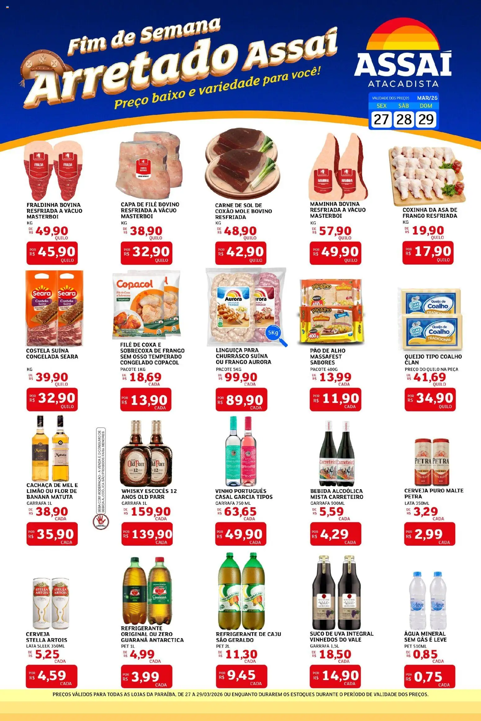 Pré-Visualização do folheto "Assaí Atacadista ofertas - PB" da loja Assaí Atacadista válido a partir de 27/03/2026