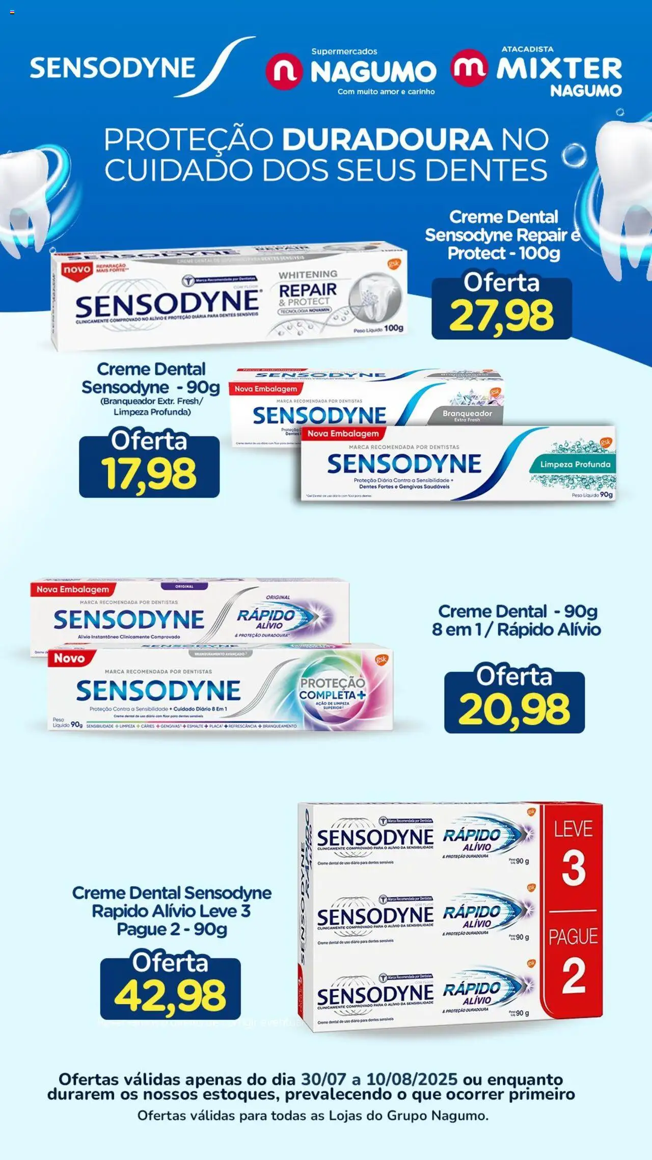 Nagumo folheto "Ofertas Sensodyne" válido a partir de 30/07/2025 - número de página 1