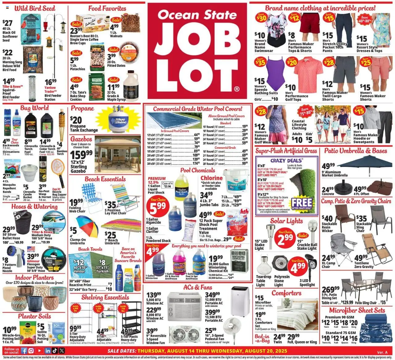 Ocean State Job Lot Weekly Ad from 08/14/2025 - Flyer - Page number 1