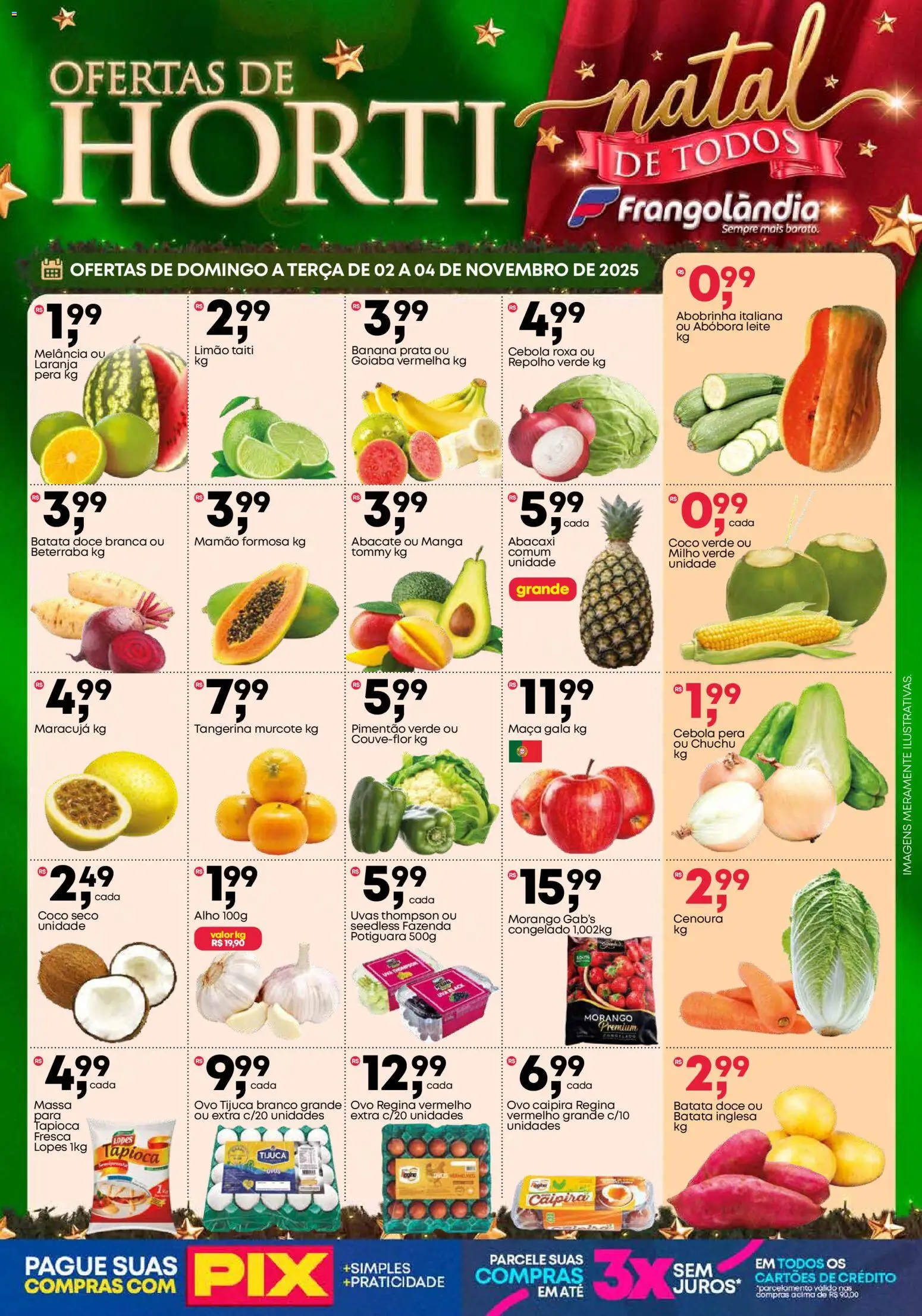 Pré-Visualização do folheto "Ofertas Horti" da loja Frangolândia válido a partir de 02/11/2025
