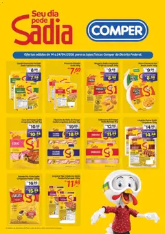 Pré-Visualização do folheto "Comper ofertas Sadia e Perdigão" da loja Comper válido a partir de 14/04/2026