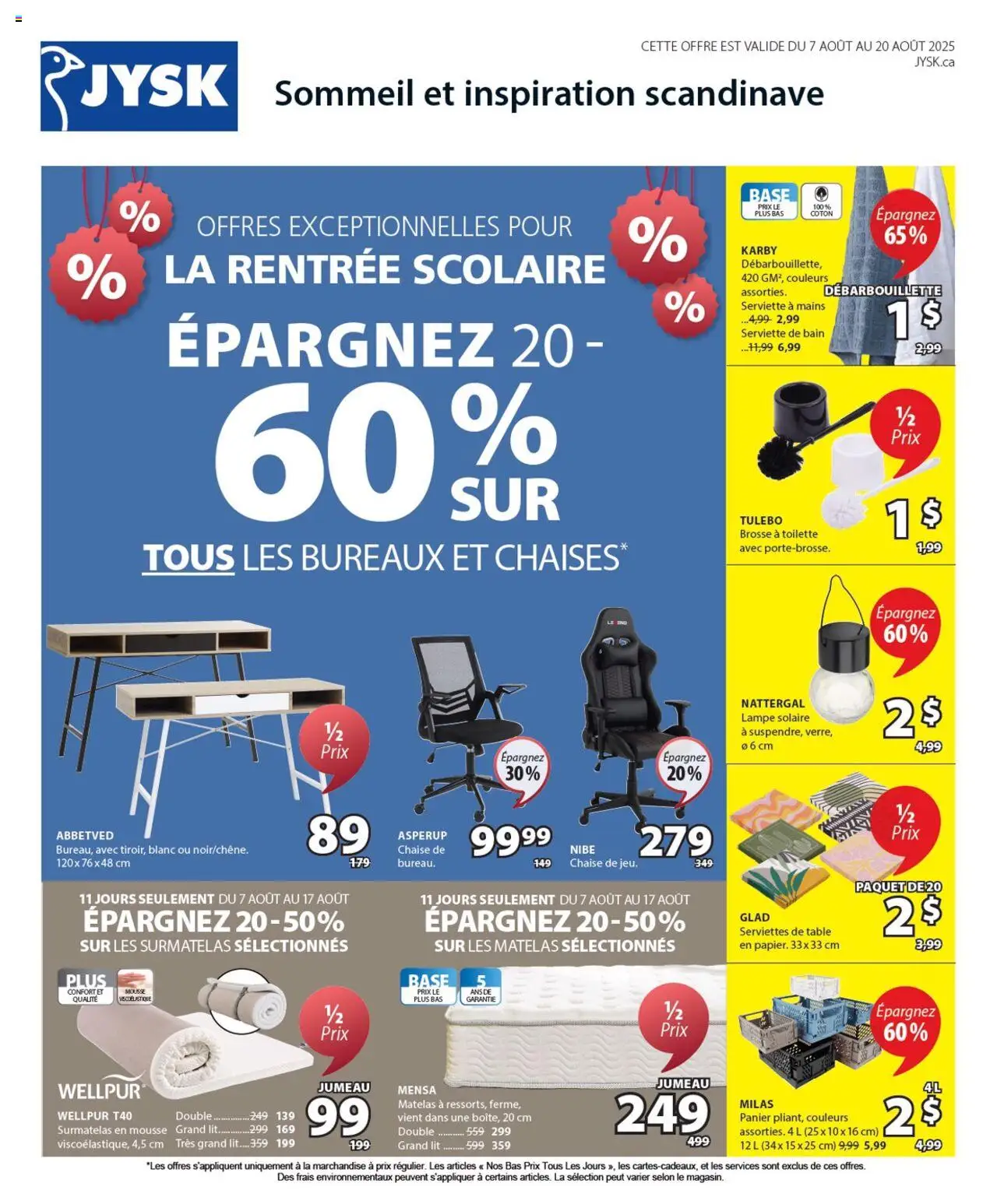 JYSK flyer valid from Aug 07, 2025 - page number 1