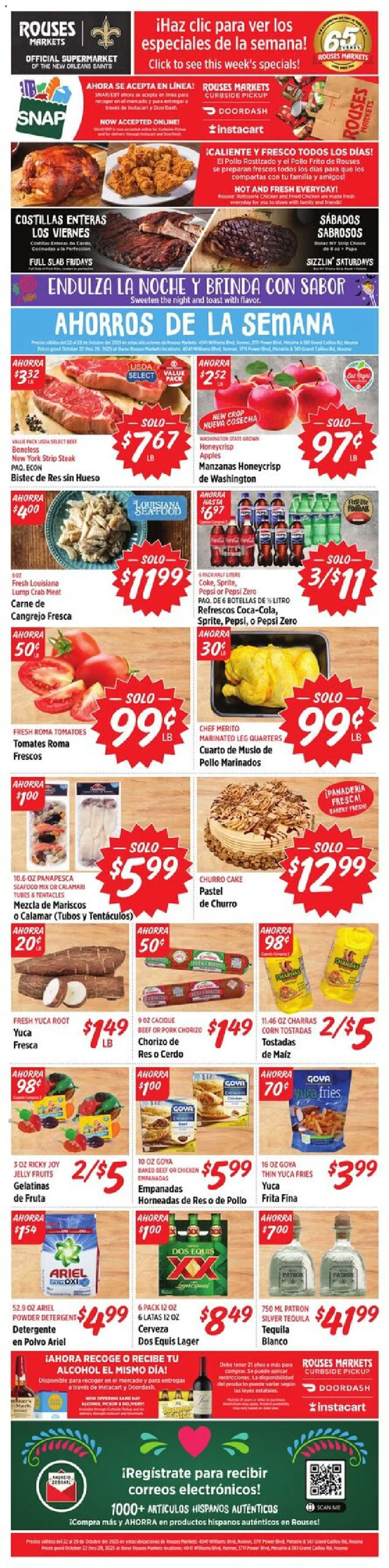 Rouses Hispanic Ad from 10/22/2025 - Flyer - Page number 1