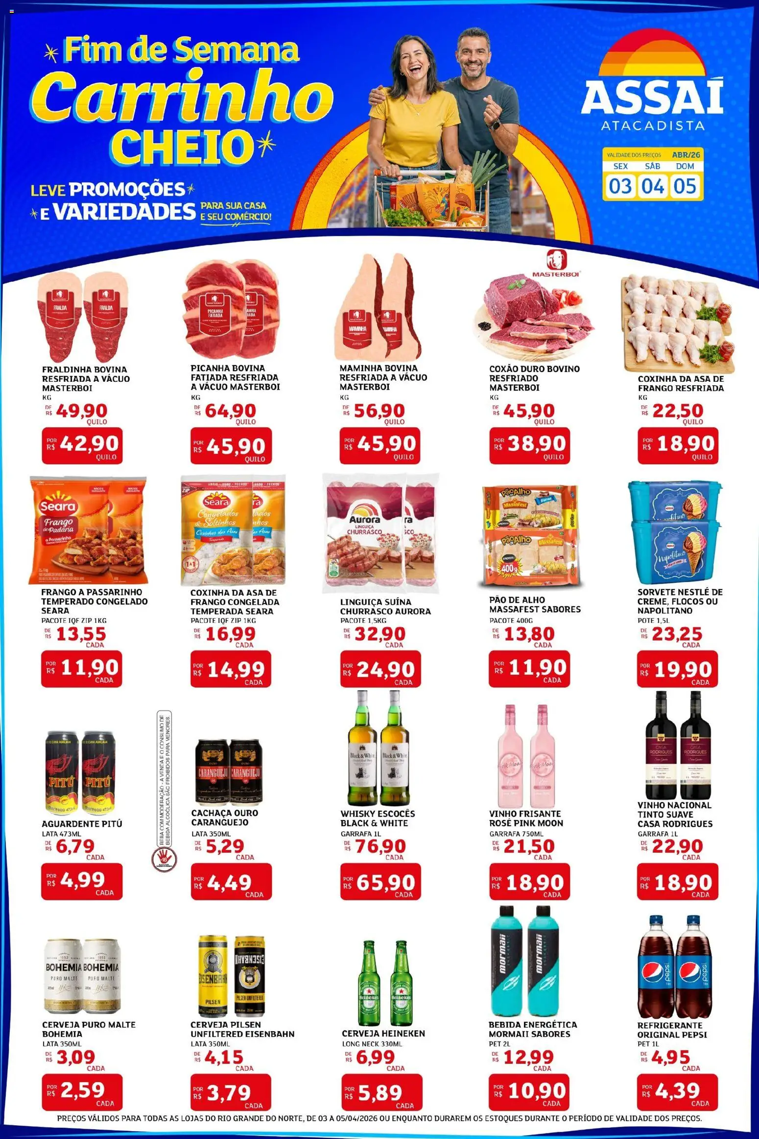 Pré-Visualização do folheto "Assaí Atacadista ofertas - RN" da loja Assaí Atacadista válido a partir de 03/04/2026