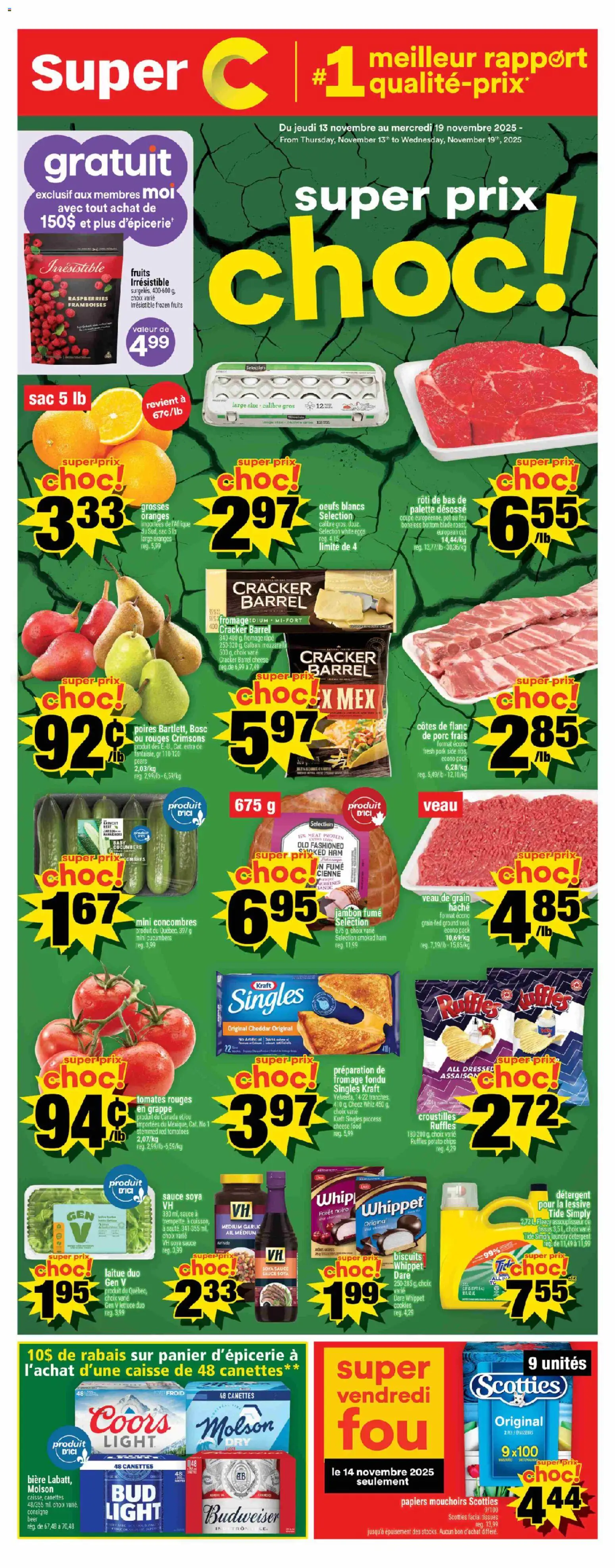 Preview of leaflet Mont-Joli from shop Super C is valid from Nov 13, 2025