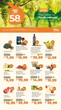 Pré-Visualização do folheto "Ofertas da semana" da loja Oba Hortifruti válido a partir de 19/02/2026