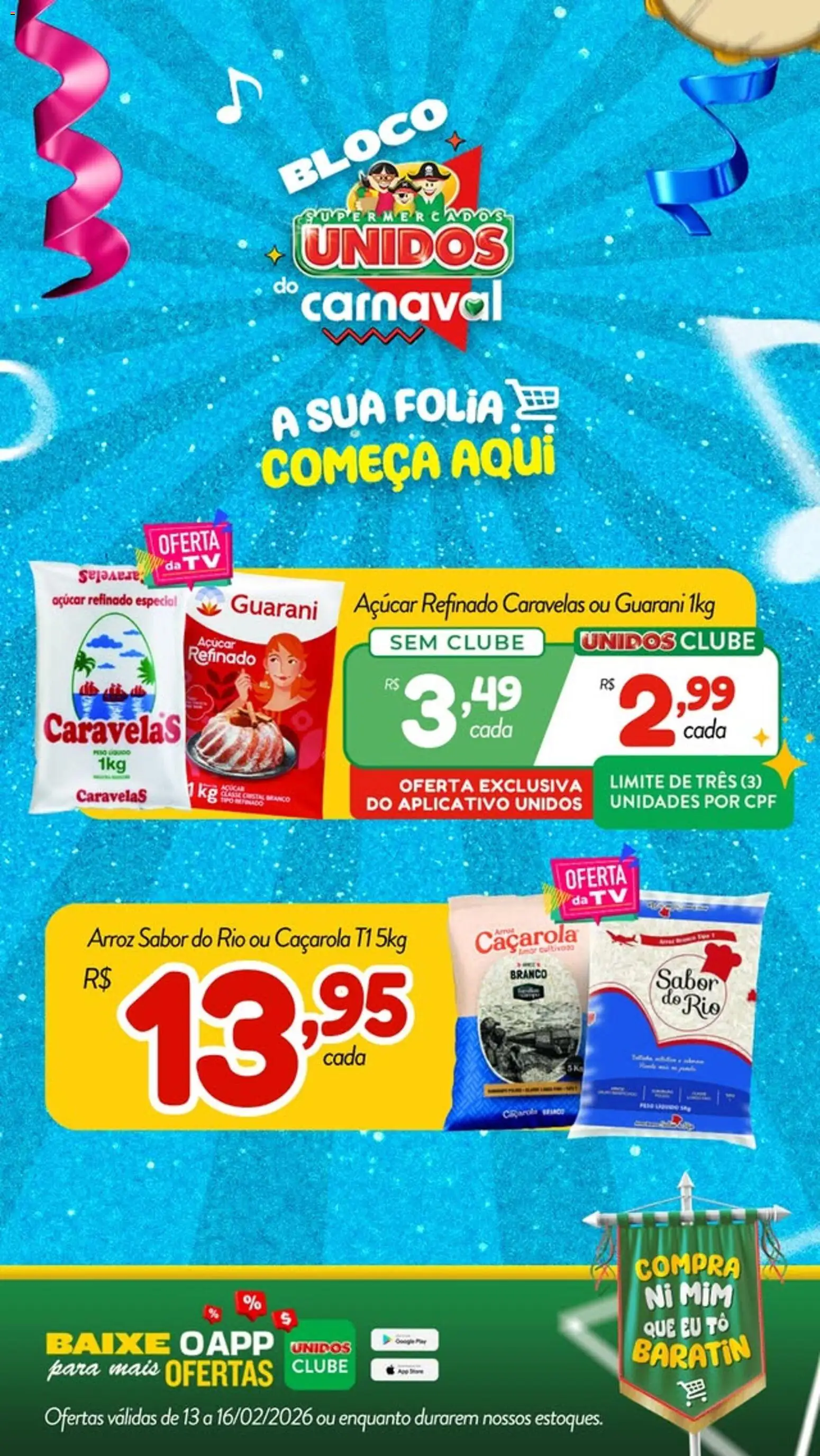 Pré-Visualização do folheto "Ofertas da semana" da loja Supermercados Unidos válido a partir de 13/02/2026