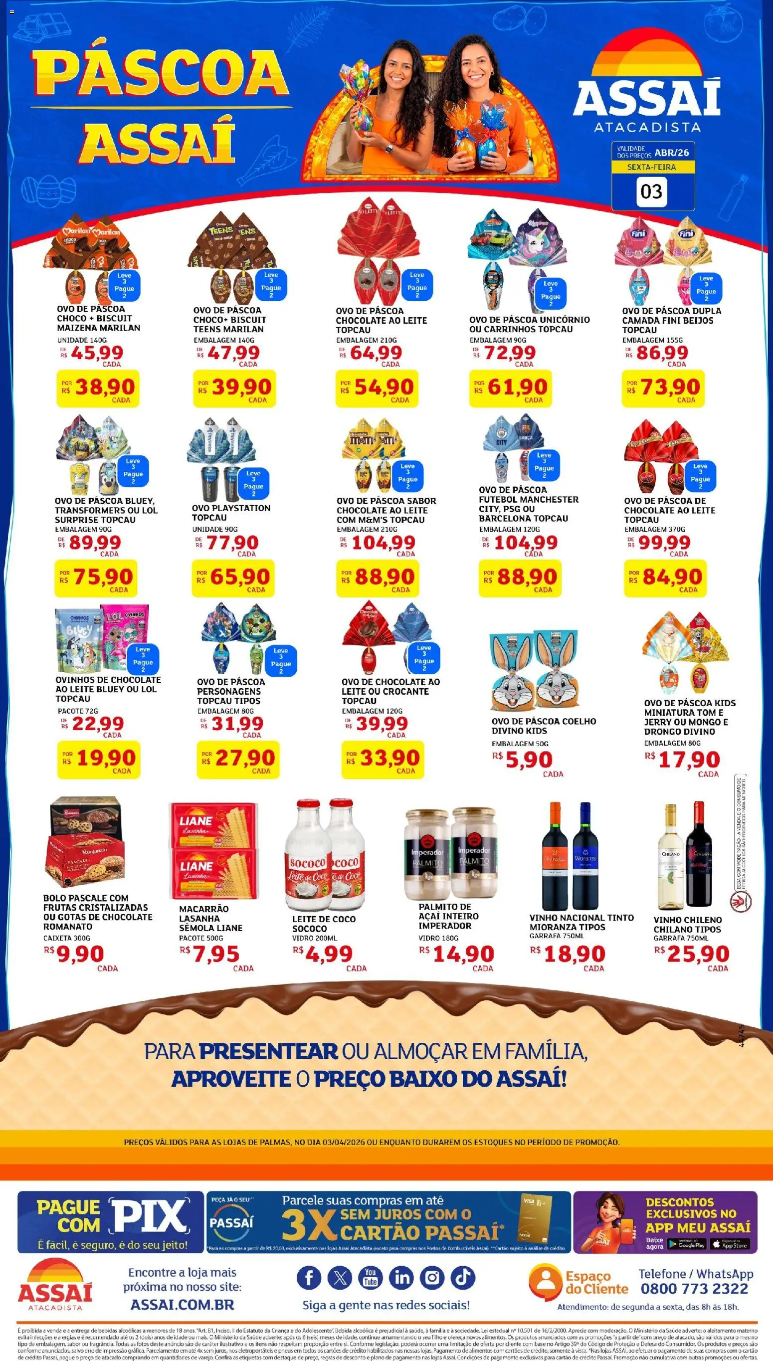 Pré-Visualização do folheto "Assaí Atacadista ofertas - TO" da loja Assaí Atacadista válido a partir de 03/04/2026