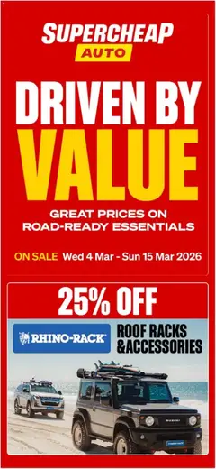 Preview of catalogue Supercheap Auto catalogue from shop Supercheap Auto valid 04/03/2026