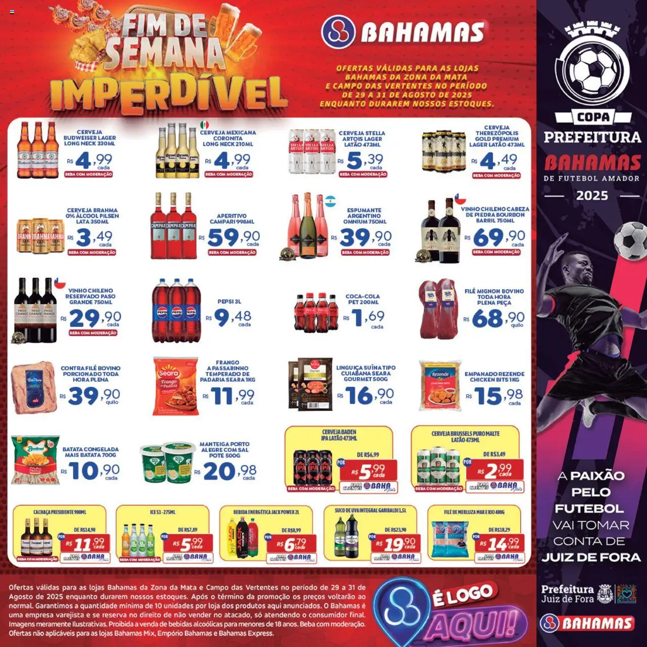 Bahamas Supermercados folheto "Ofertas Fim de Semana" válido a partir de 29/08/2025 - número de página 1