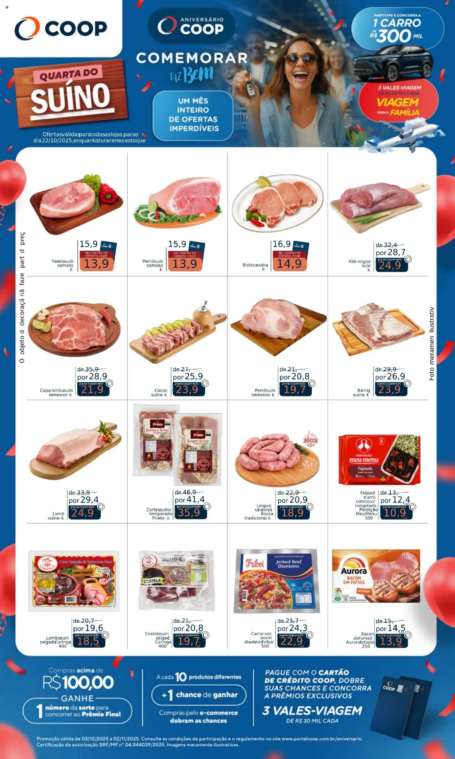 Coop folheto "Ofertas Quarta do Suíno" válido a partir de 22/10/2025 - número de página 1