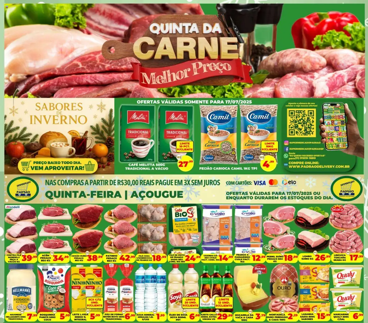 Supermercado Padrão folheto "Ofertas Carne" válido a partir de 17/07/2025 - número de página 1