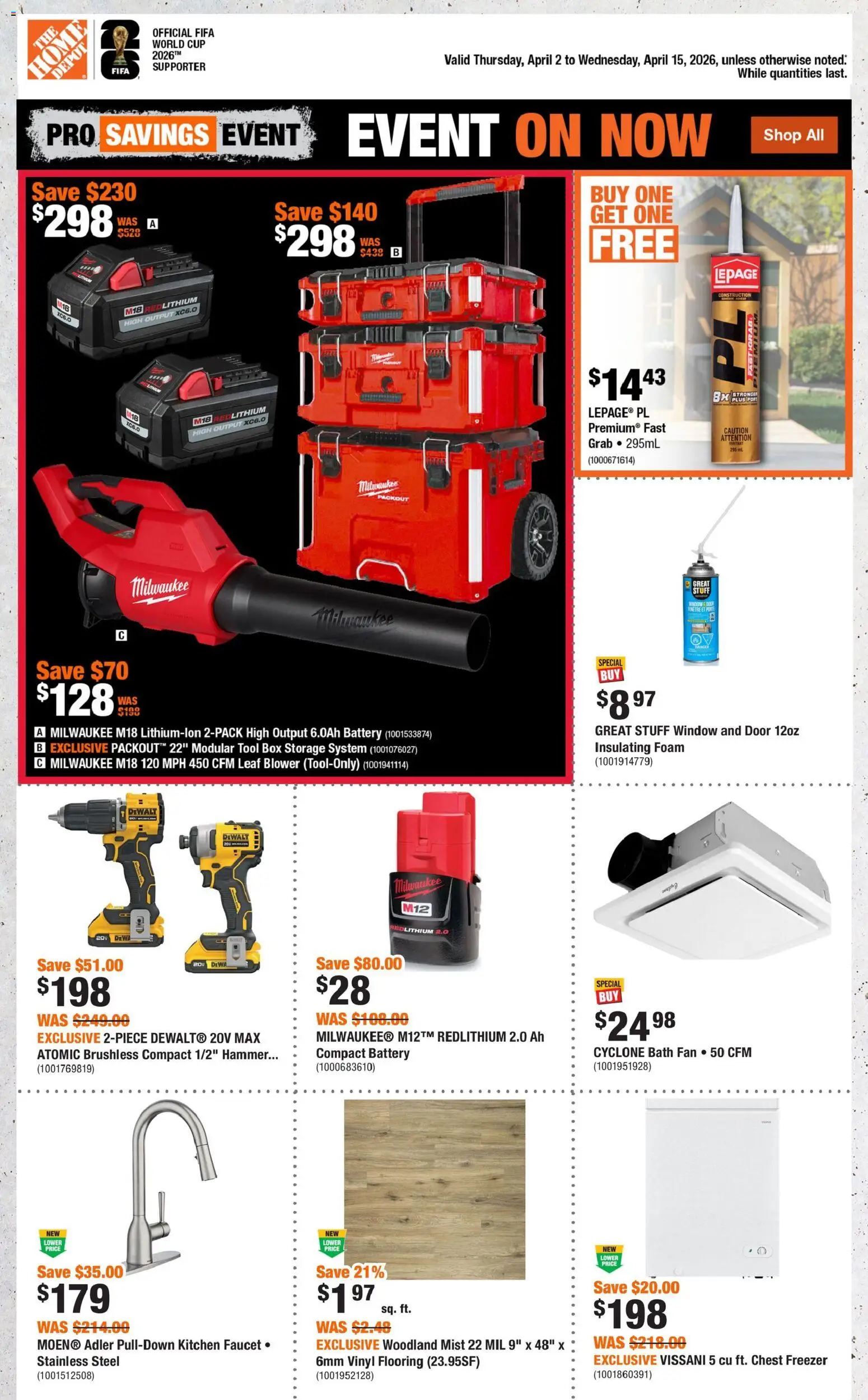 Preview of leaflet Home Depot weekly flyer / circulaire from shop Home Depot is valid from Apr 02, 2026