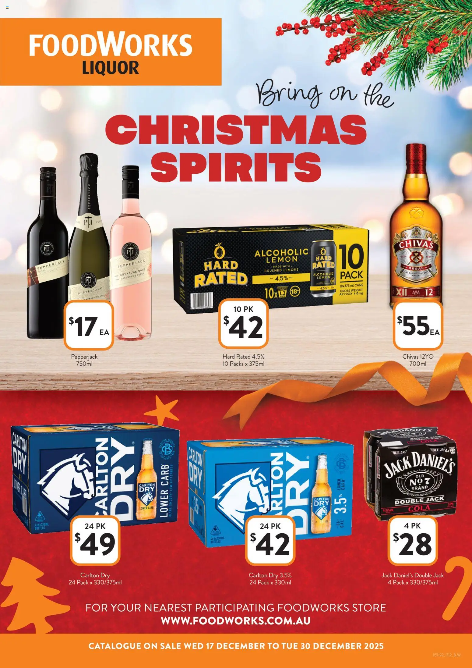 Preview of catalogue Liquor VIC from shop Foodworks valid 17/12/2025