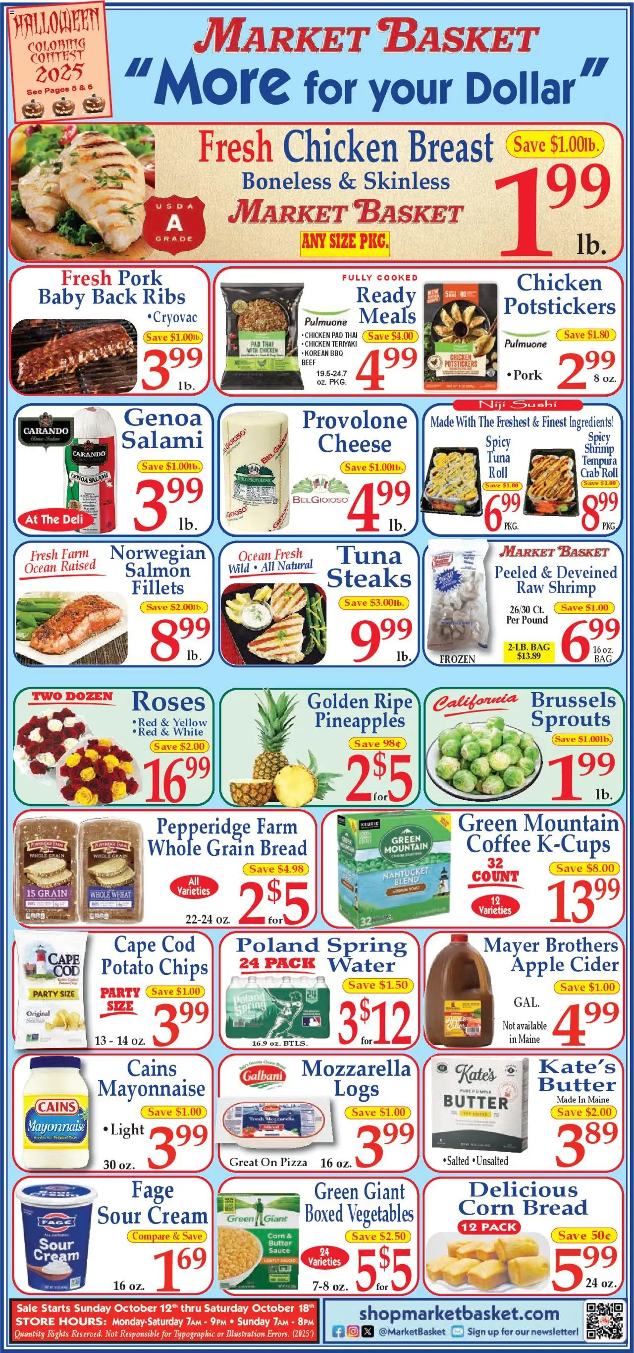 Market Basket Ad from 10/12/2025 - Flyer - Page number 1