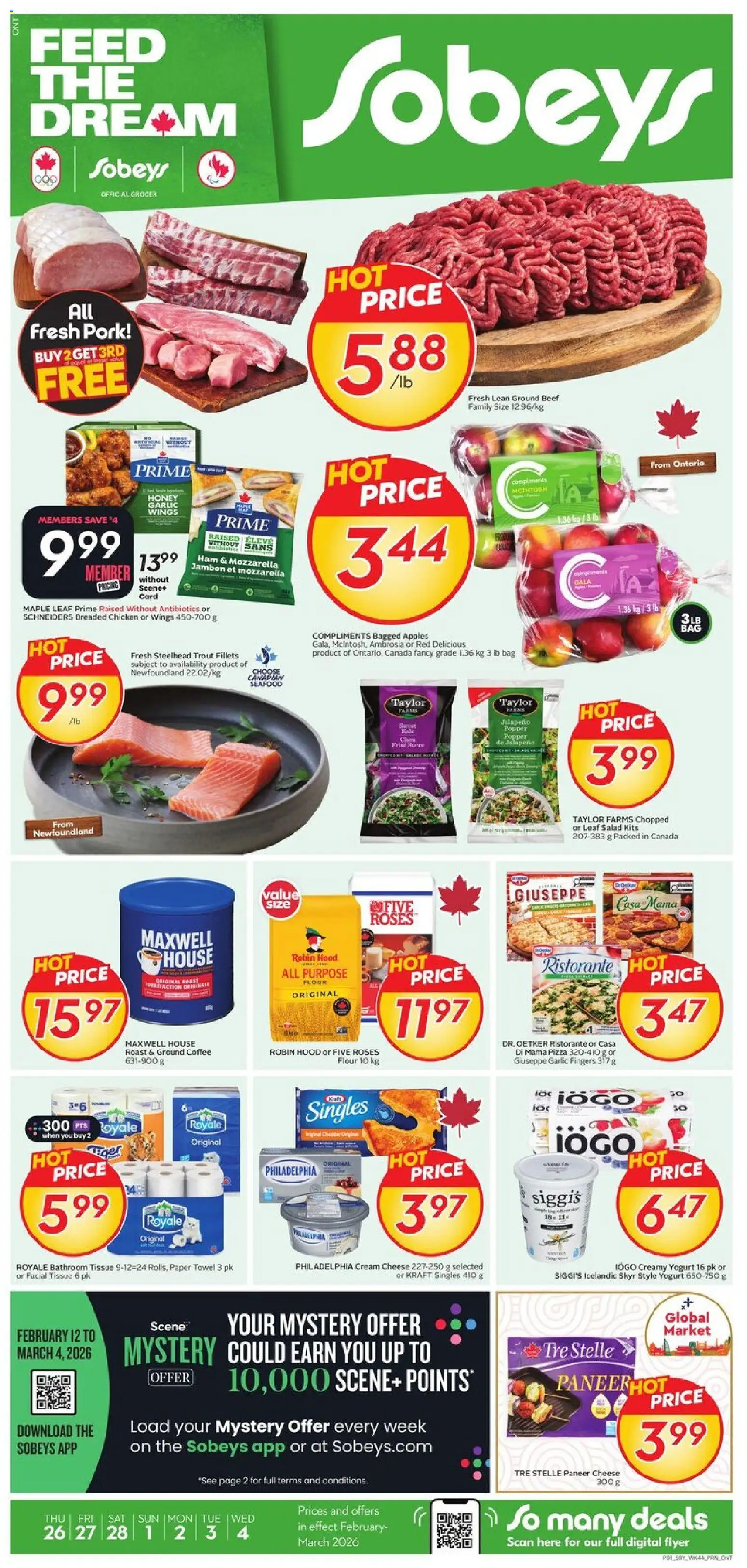 Preview of leaflet Weekly flyer / circulaire from shop Sobeys is valid from Feb 26, 2026