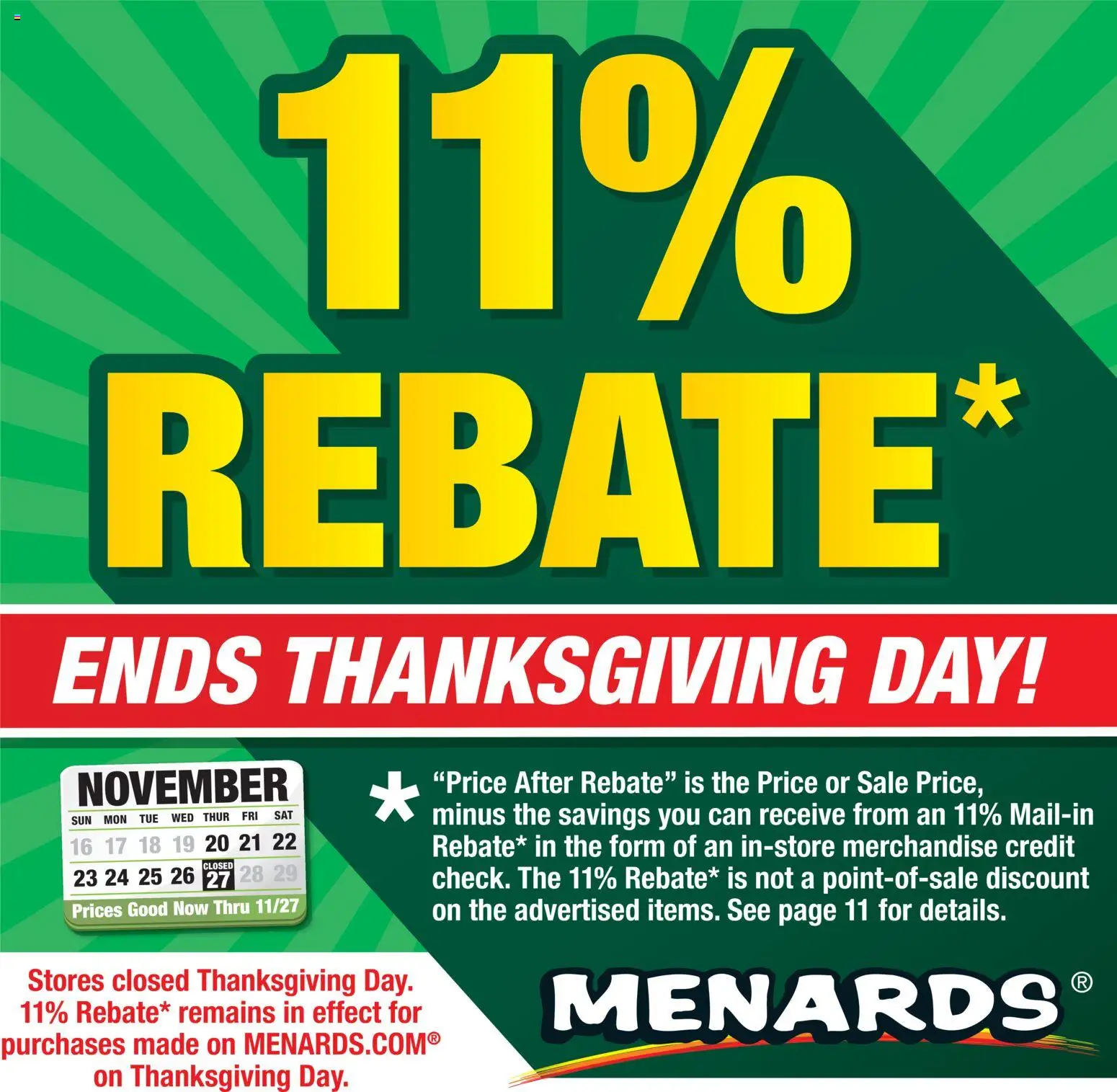 Ad Preview of Menards Weekly Ad from 11/19/2025