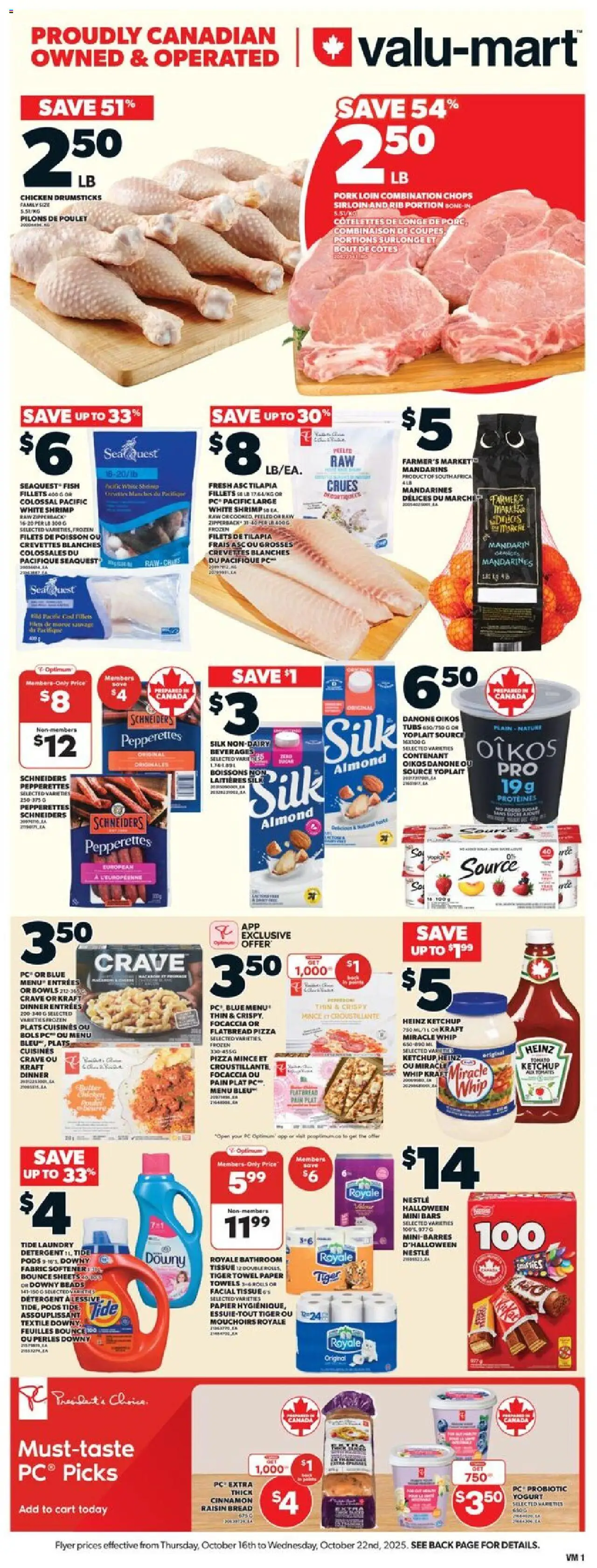 Valu Mart flyer valid from Oct 16, 2025 - page number 1
