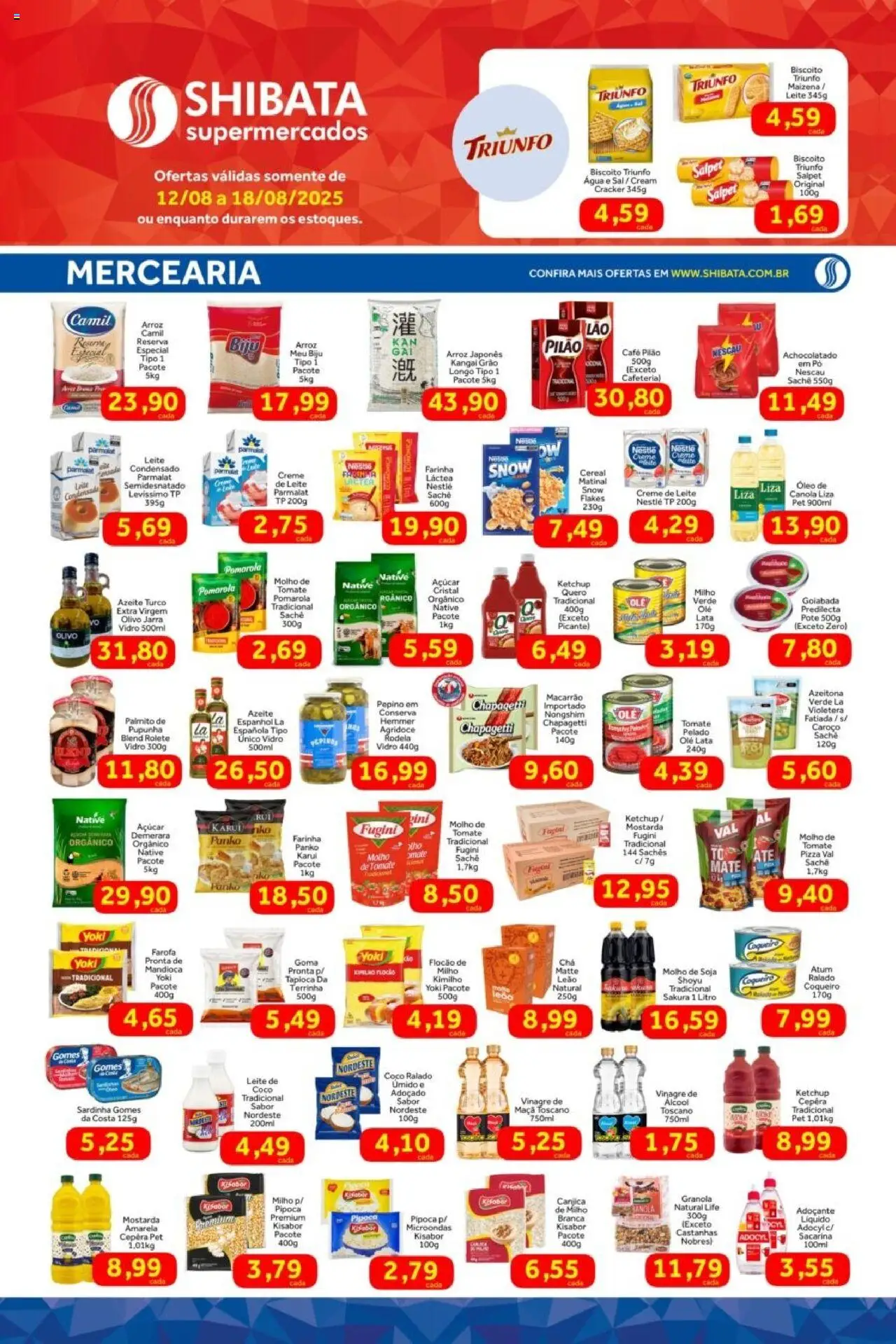 Shibata folheto "Ofertas da semana" válido a partir de 12/08/2025 - número de página 1