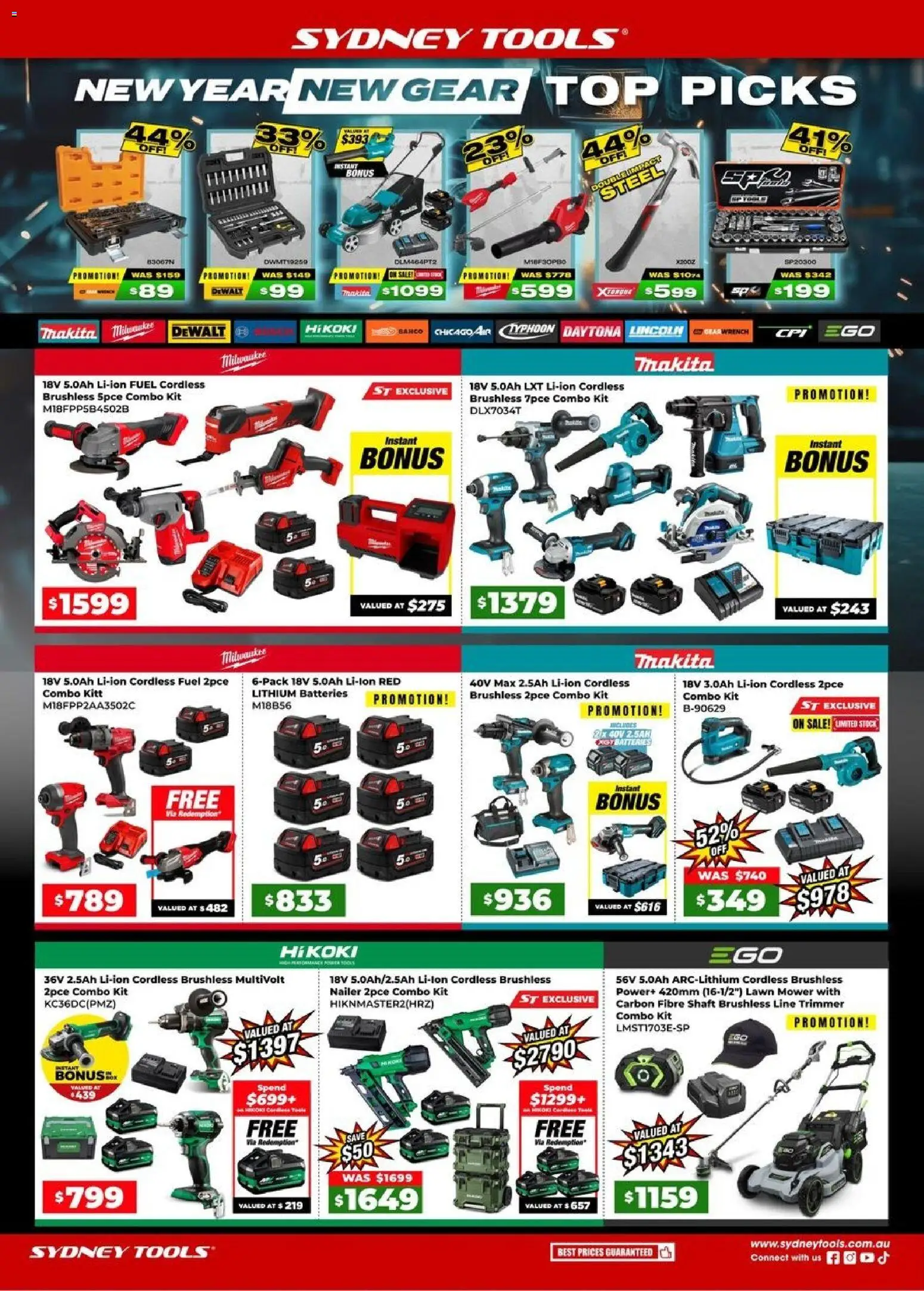 Preview of catalogue Catalogue from shop Sydney Tools valid 02/01/2026 - Lawn mower, Batteries, Tools, Mower