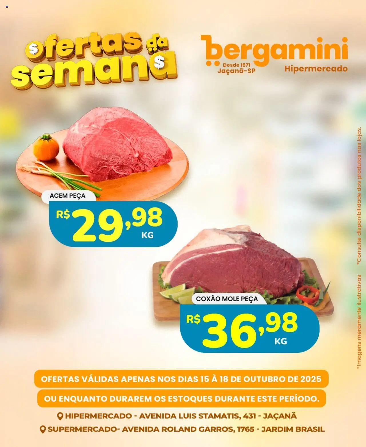 Supermercado Bergamini folheto "Ofertas da semana" válido a partir de 15/10/2025 - número de página 1