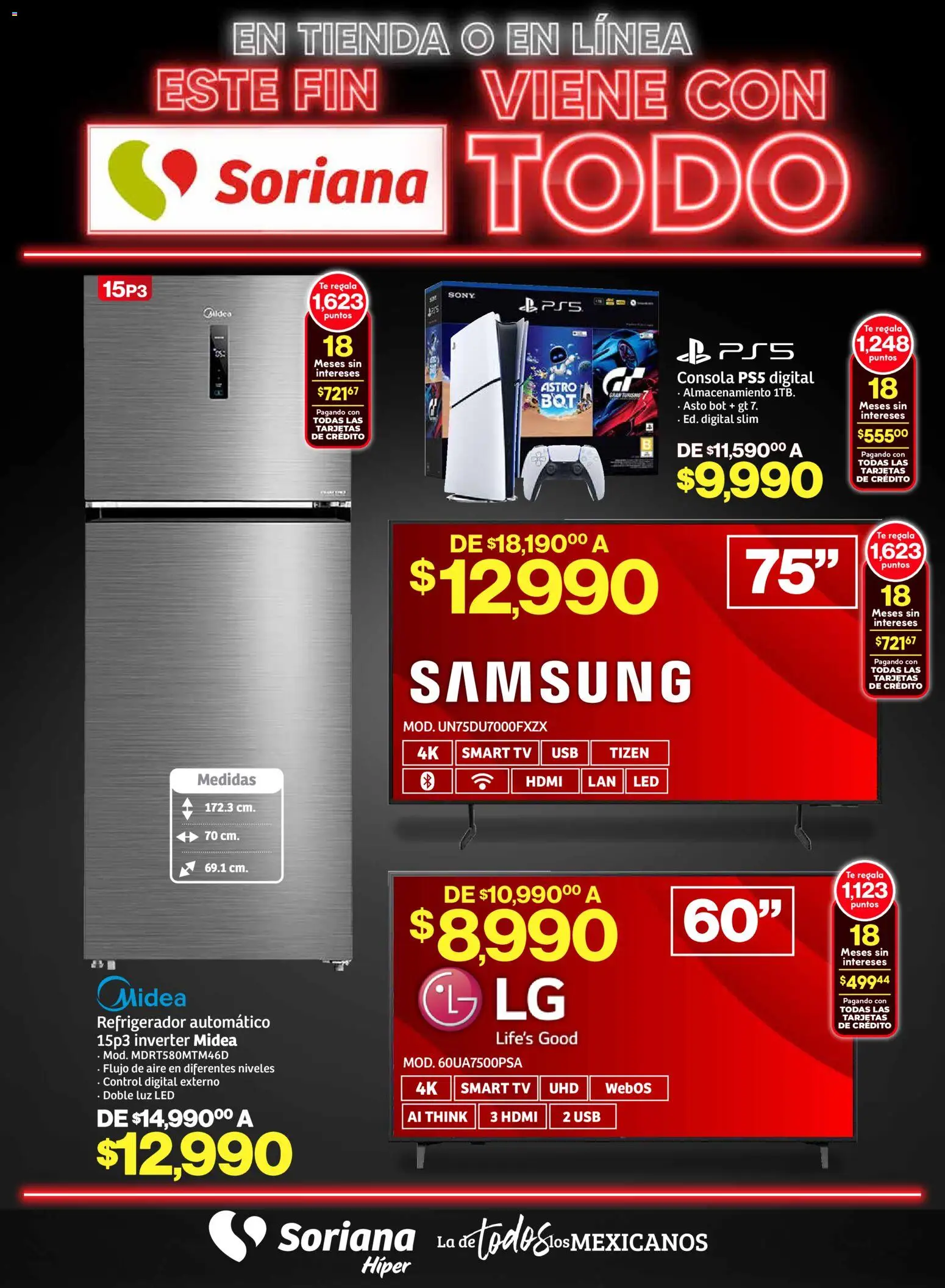 Vista previa las ofertas de la tienda Soriana - Este fin Soriana viene con todo Híper Nacional desde el 29/10/2025 