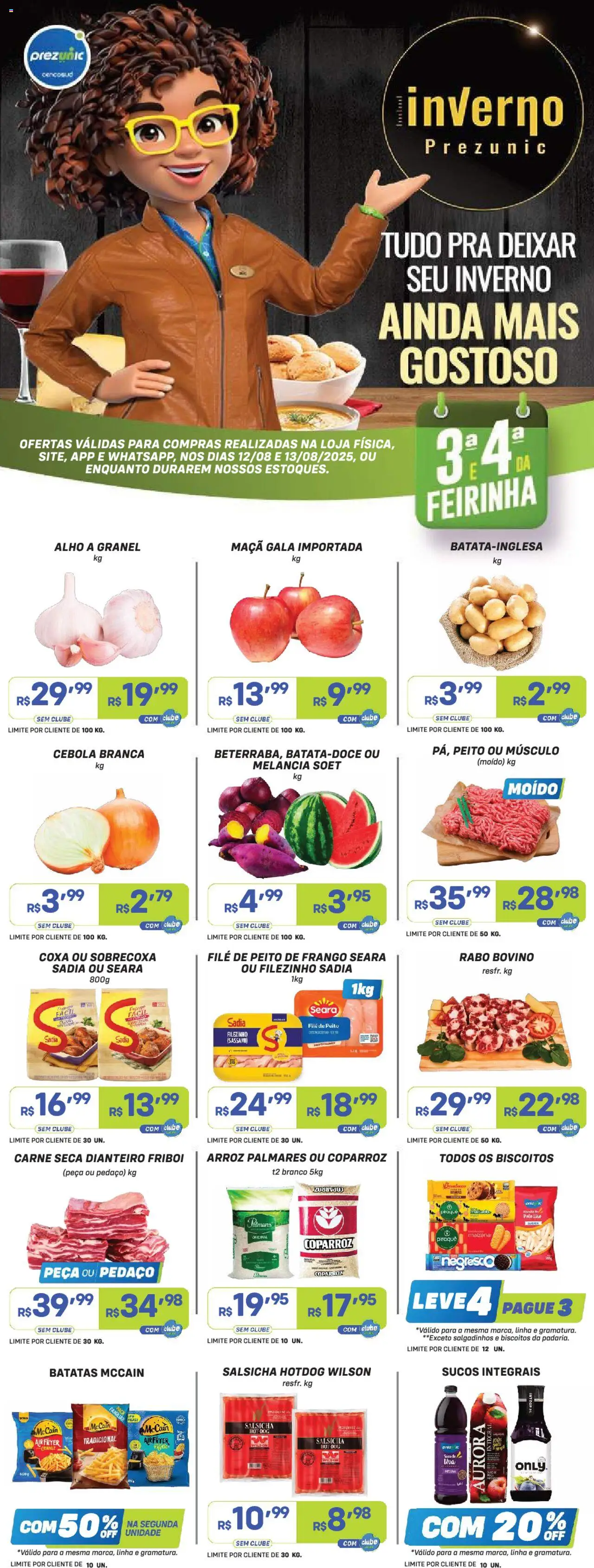 Prezunic folheto "Encarte" válido a partir de 12/08/2025 - número de página 1