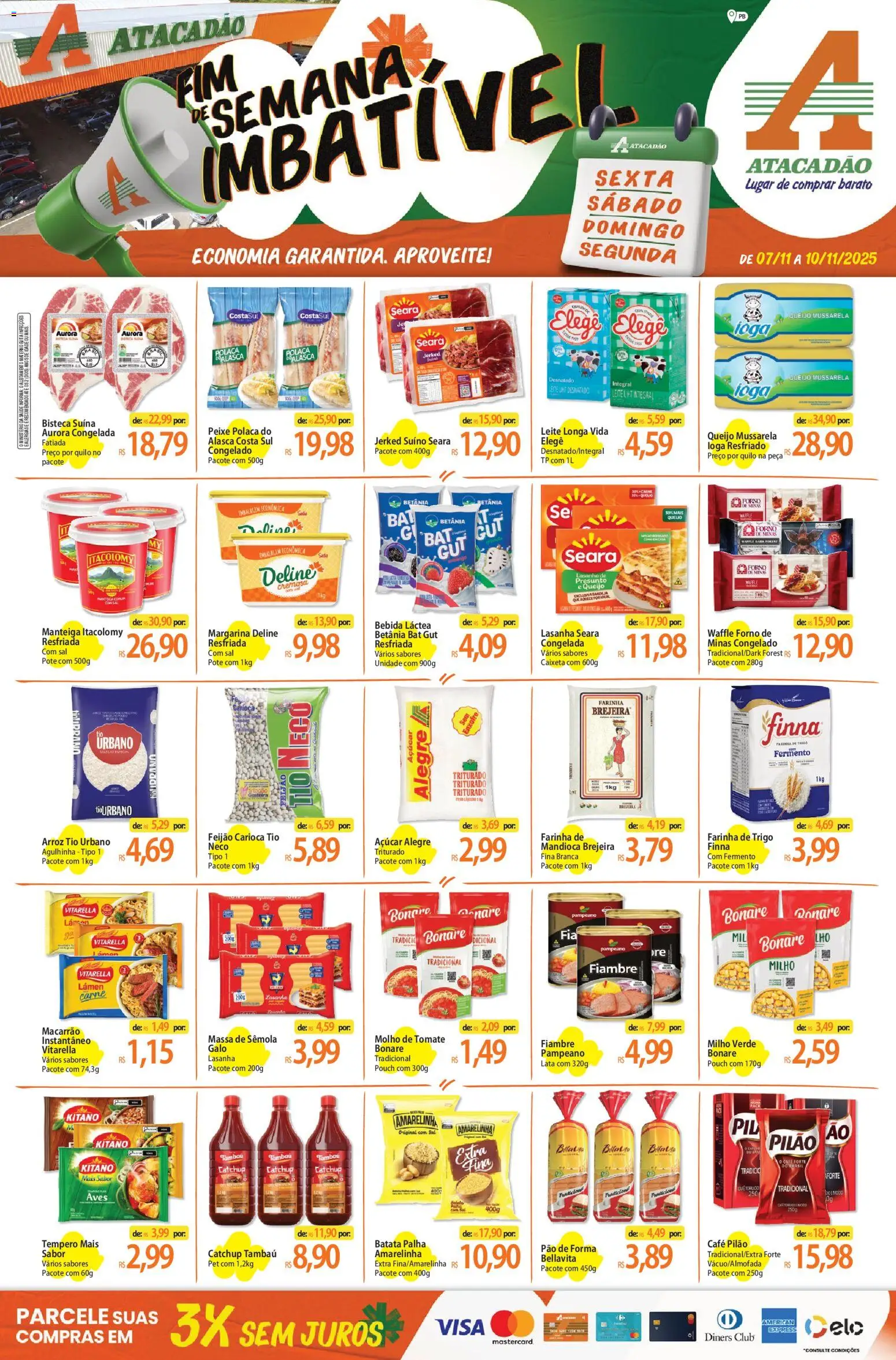 Pré-Visualização do folheto "Ofertas - PB" da loja Atacadão válido a partir de 07/11/2025