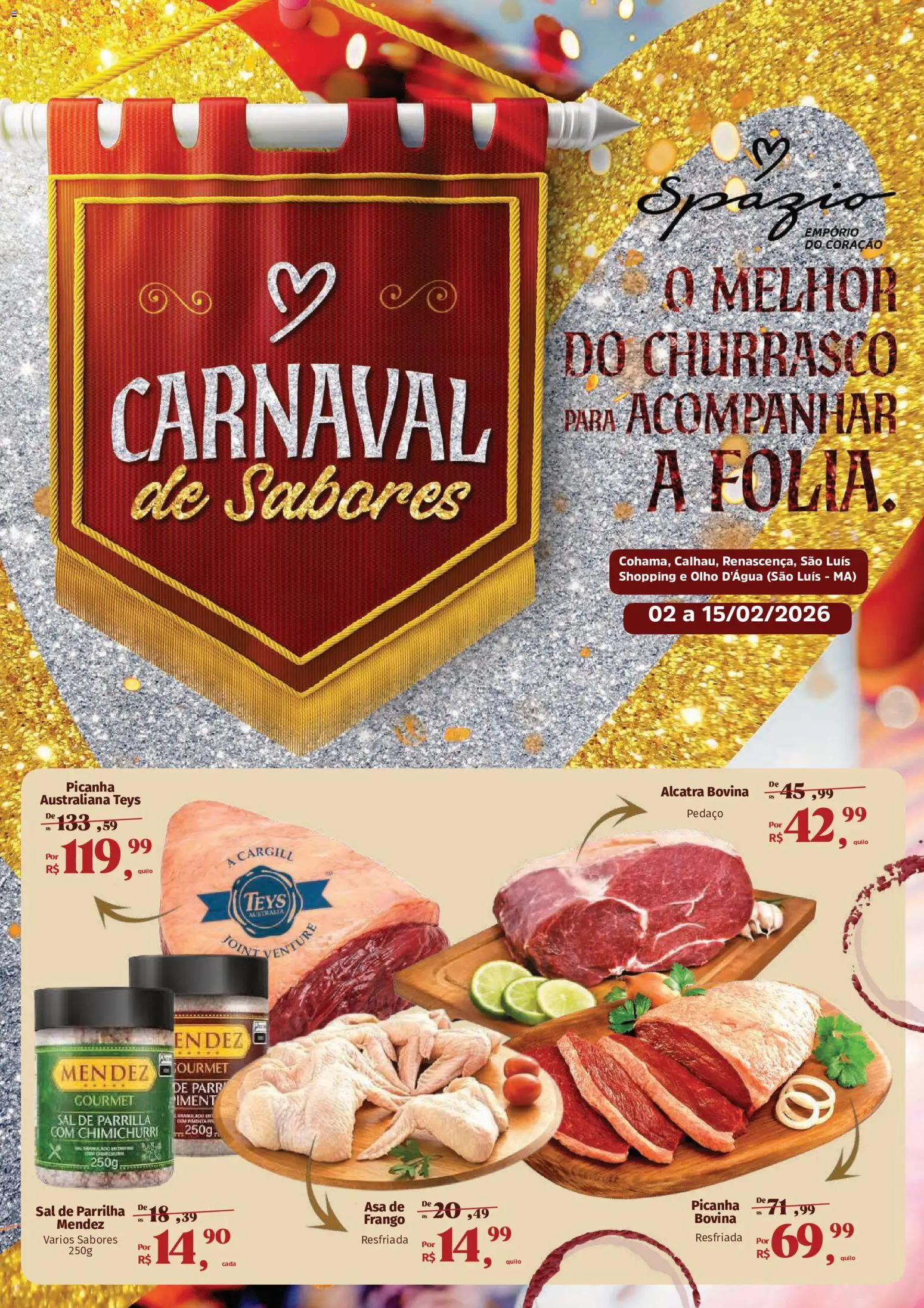 Pré-Visualização do folheto "Ofertas Carnaval de Sabores" da loja Mateus válido a partir de 02/02/2026