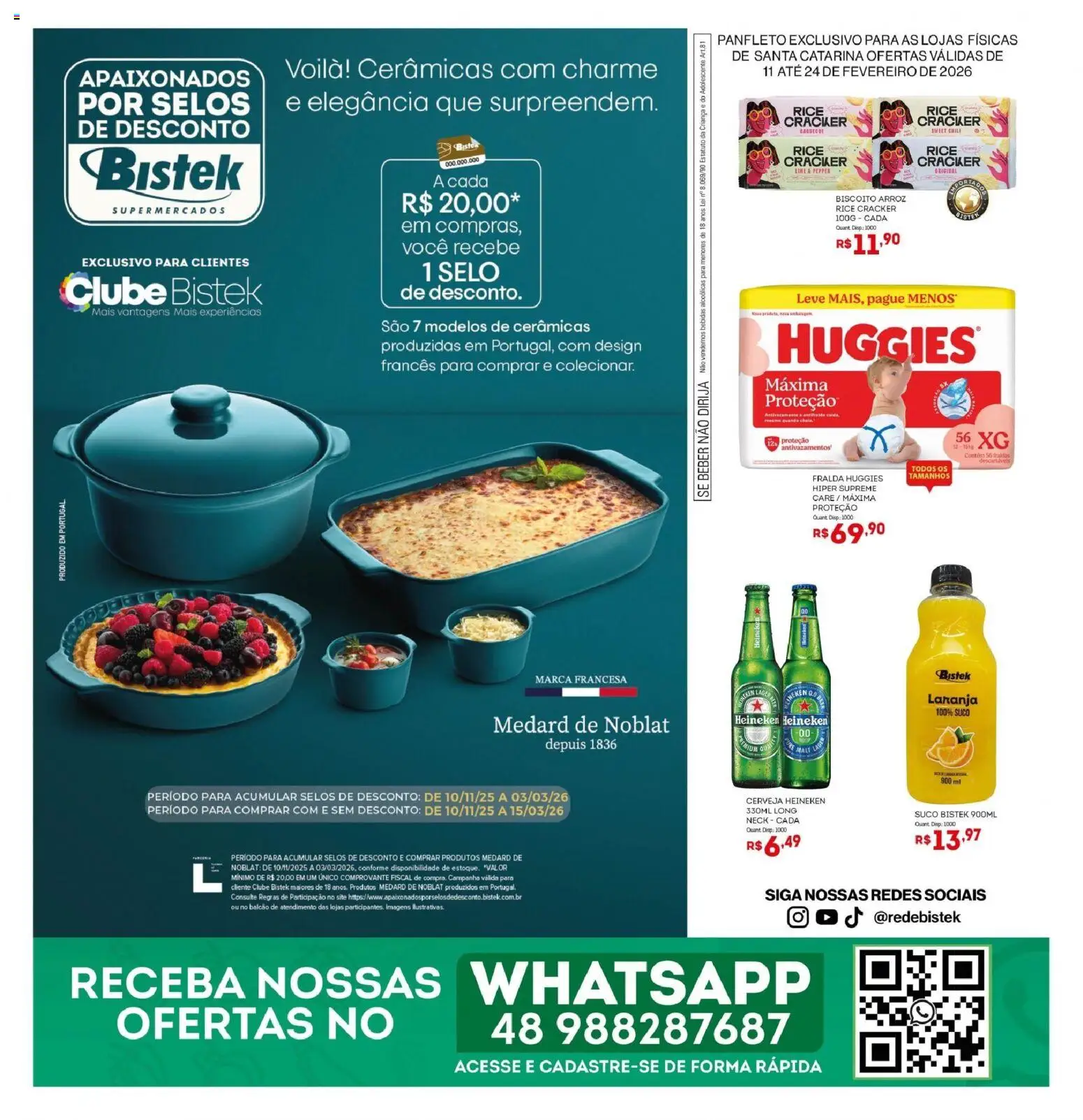 Pré-Visualização do folheto "Ofertas Quinzenal" da loja Bistek Supermercados válido a partir de 11/02/2026