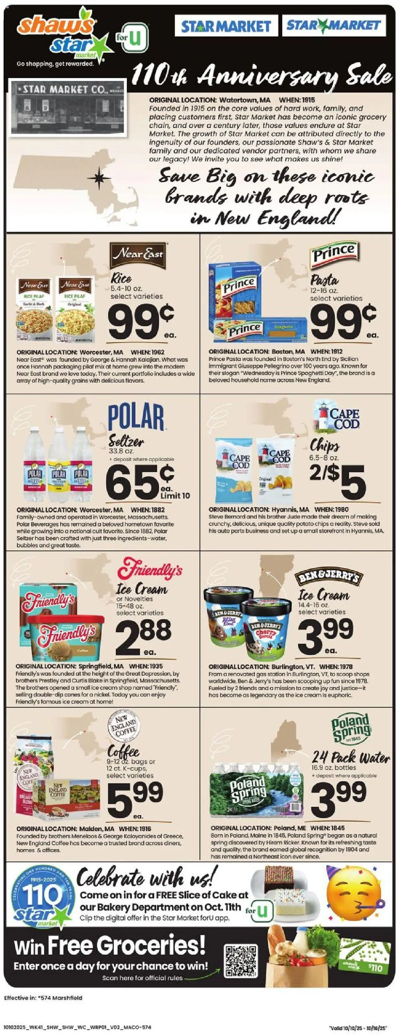 Ad Preview of Star Market Weekly Ad from 10/10/2025 - Ice cream, Pasta, Spaghetti, Rice, Cream, Clip, Grains, Beverages