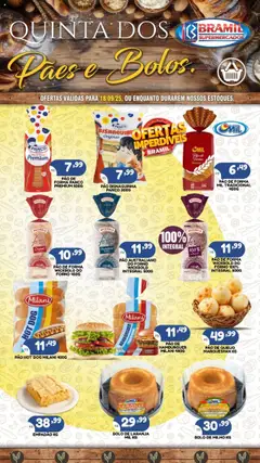 Pré-Visualização do folheto "Ofertas Quinta dos Pães e Bolos" da loja Bramil Supermercados válido a partir de 18/09/2025