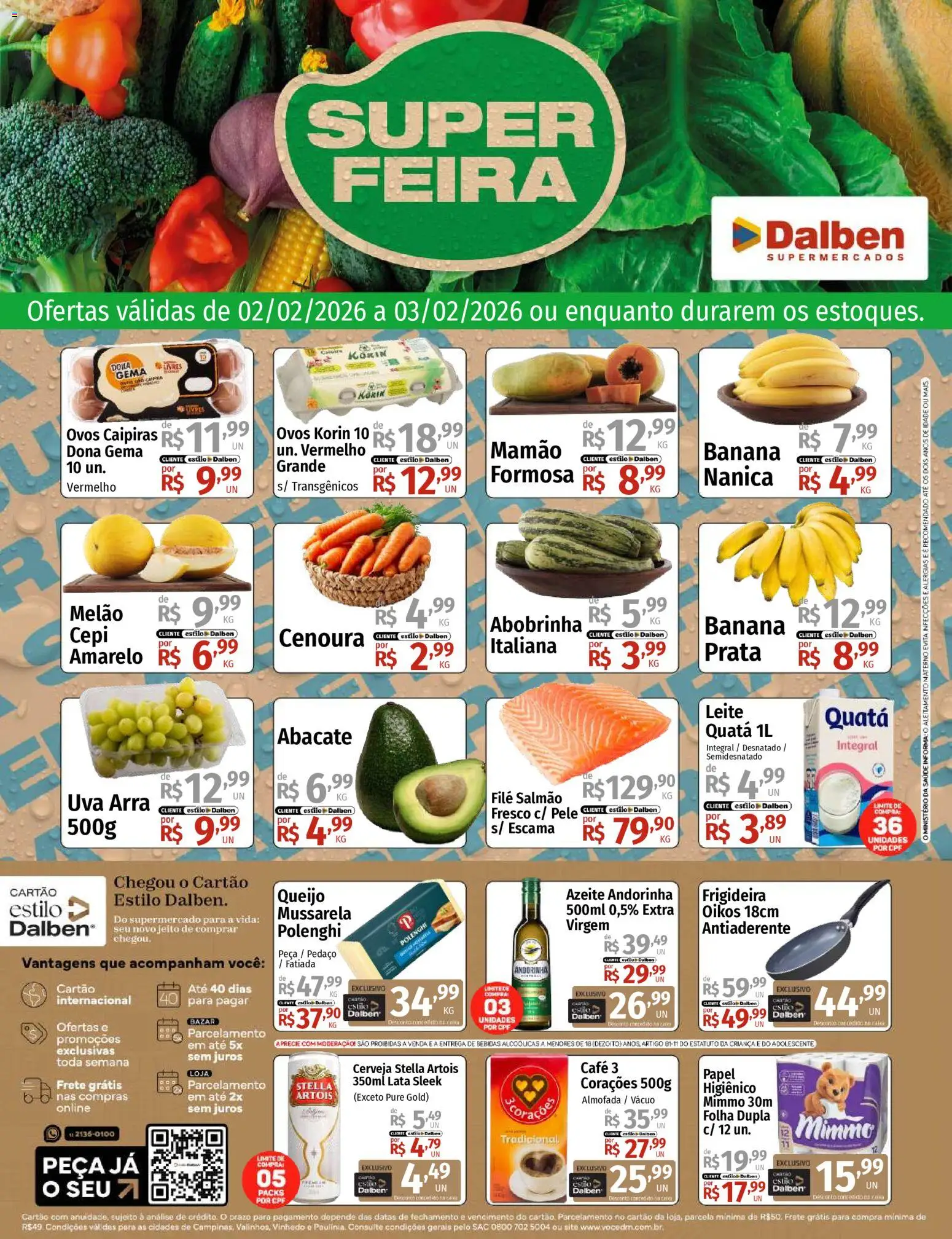 Pré-Visualização do folheto "Ofertas da semana" da loja Supermercado Dalben válido a partir de 02/02/2026