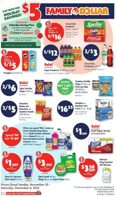 Ad Preview of Family Dollar Current Ad - TX from 11/30/2025