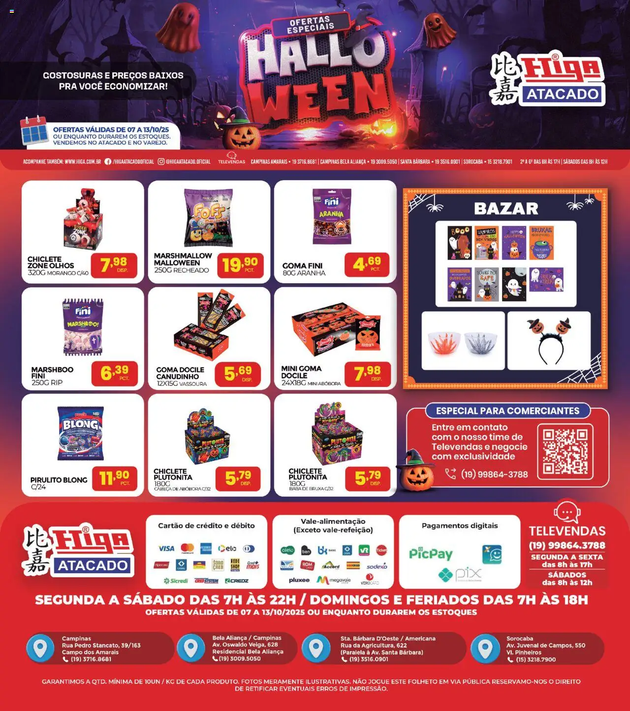 Higa Atacado folheto "Ofertas da Halloween" válido a partir de 07/10/2025 - número de página 1
