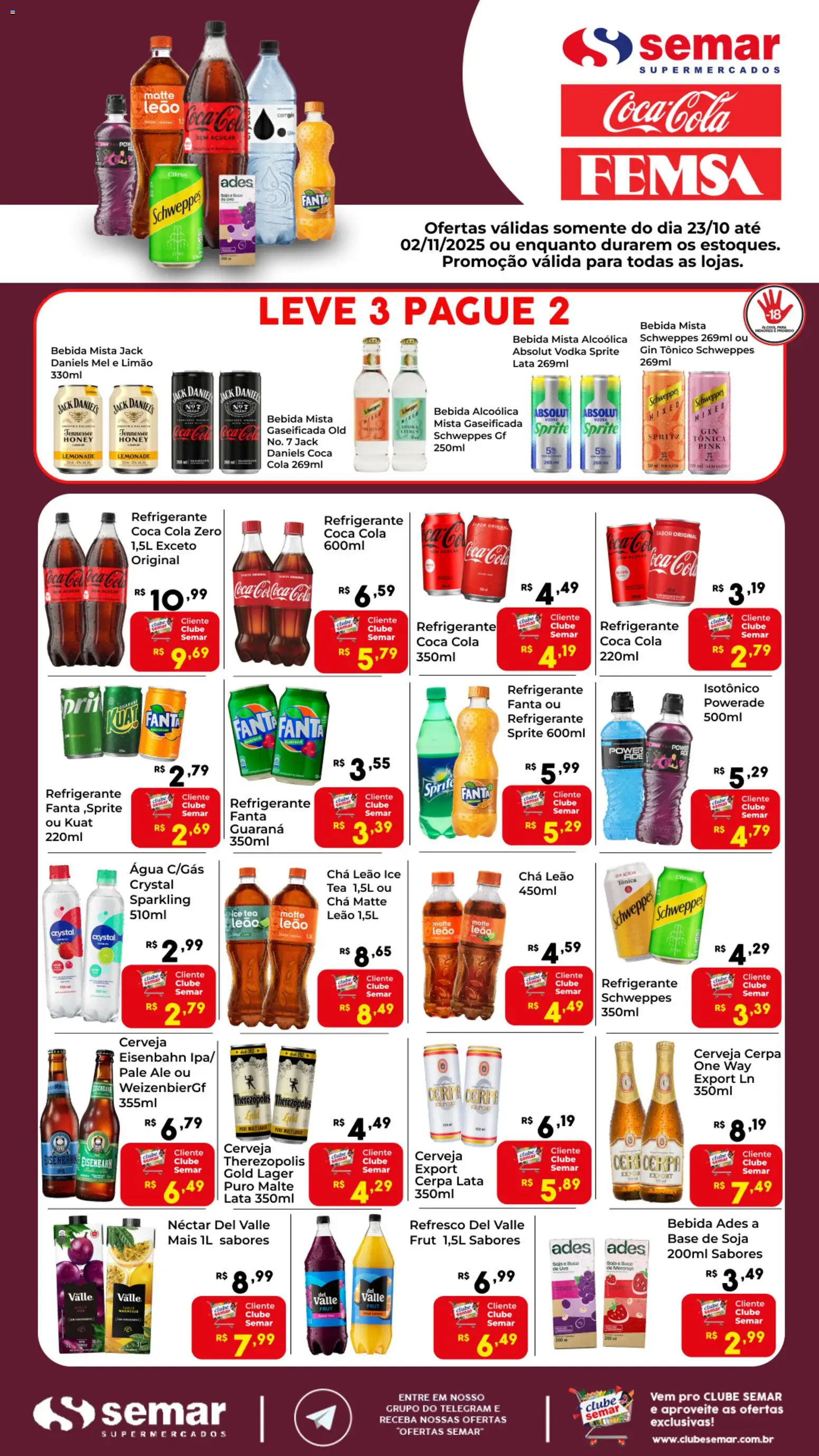 Semar Supermercado folheto "Ofertas Femsa" válido a partir de 23/10/2025 - número de página 1