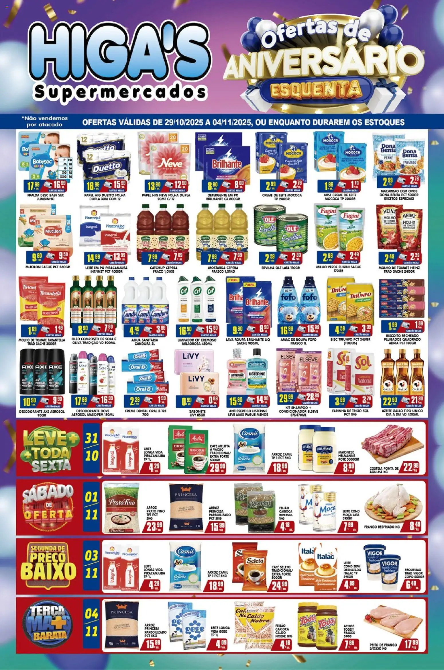 Pré-Visualização do folheto "Ofertas da semana" da loja Higa's Supermercado válido a partir de 29/10/2025