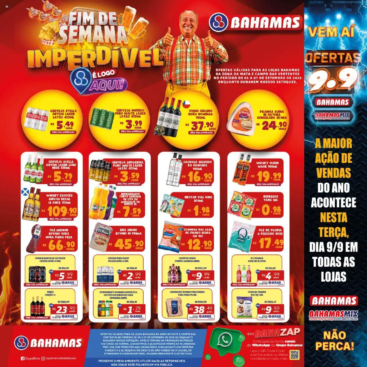 Bahamas Supermercados folheto "Ofertas Fim de Semana" válido a partir de 05/09/2025 - número de página 1