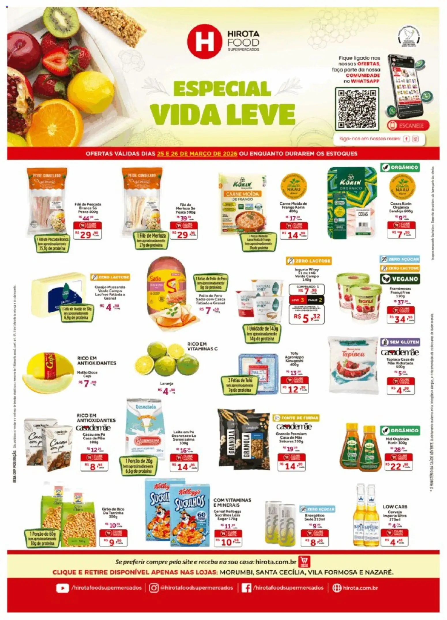 Pré-Visualização do folheto "Hirota Food ofertas Especial Vida Leve" da loja Hirota Food válido a partir de 25/03/2026