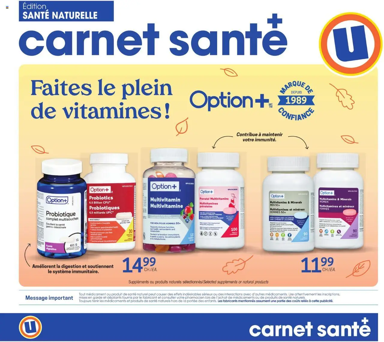 Uniprix flyer valid from Oct 02, 2025 - page number 1 - Probiotics, Multivitamin