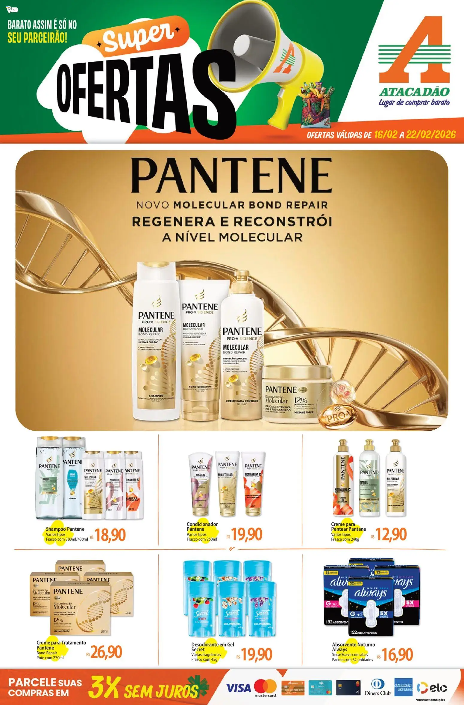 Pré-Visualização do folheto "Ofertas - SP" da loja Atacadão válido a partir de 16/02/2026