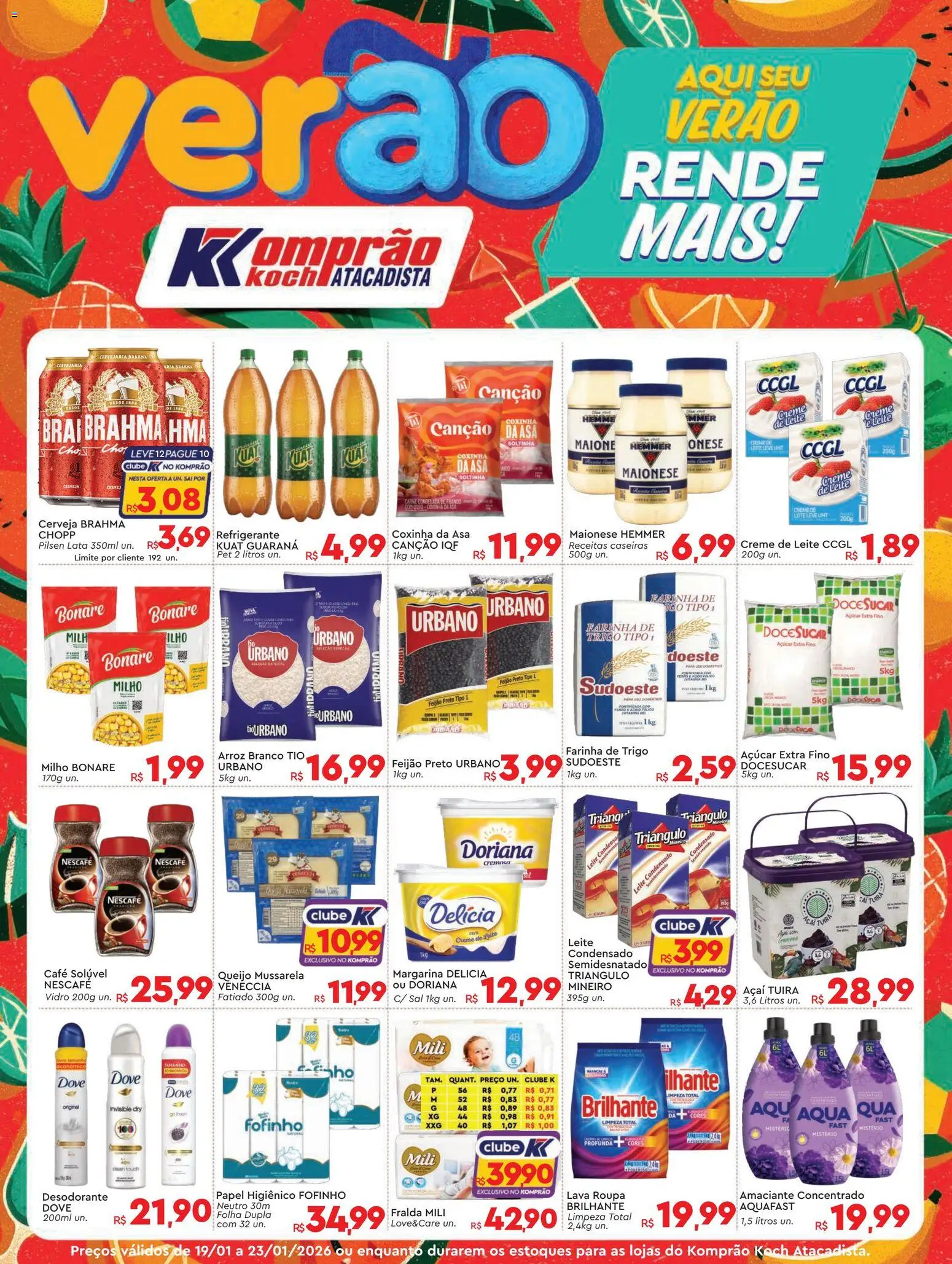 Pré-Visualização do folheto "Ofertas da semana" da loja Komprao Atacadista válido a partir de 19/01/2026