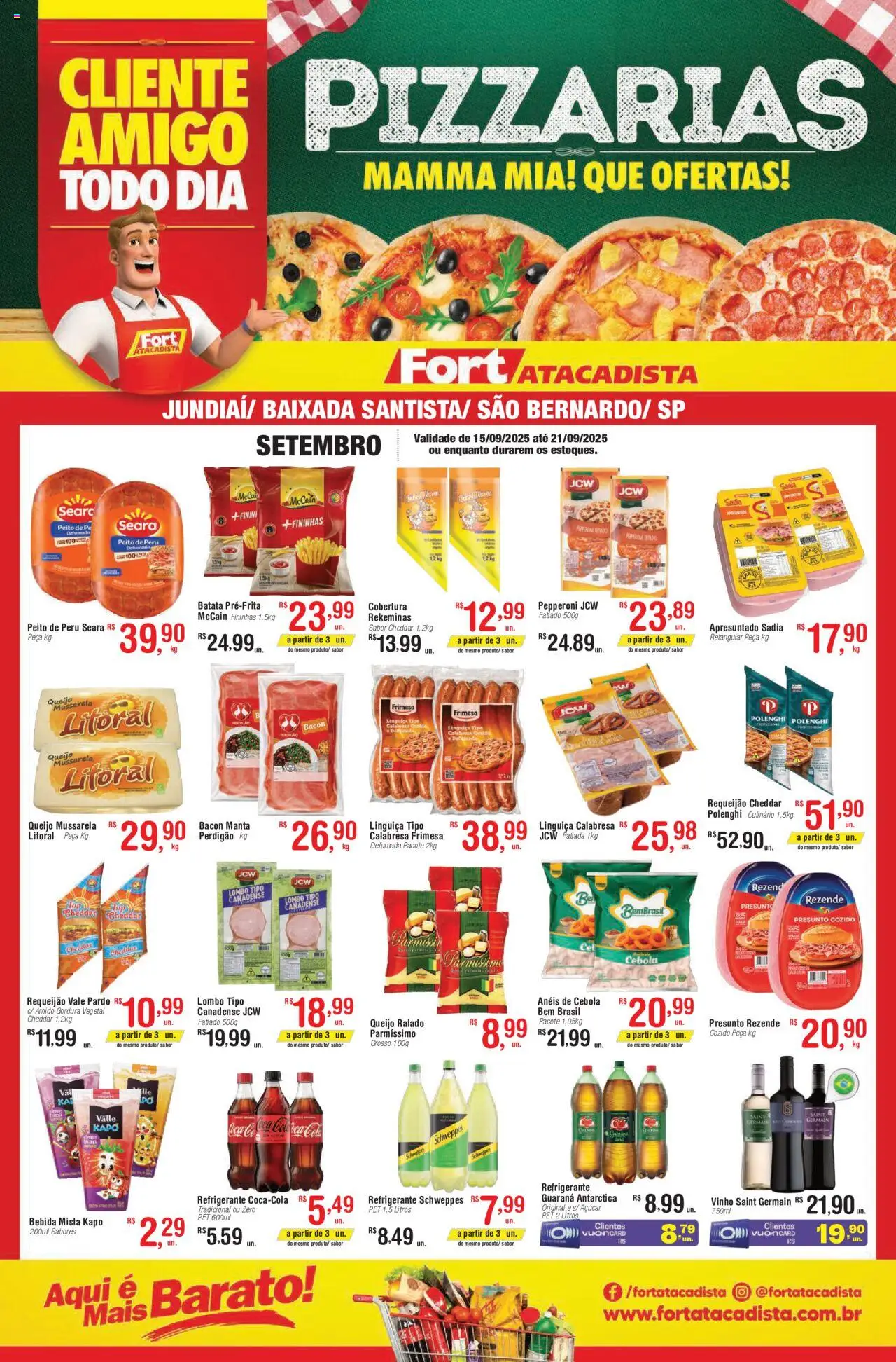 Fort Atacadista folheto "Ofertas Pizzarias" válido a partir de 15/09/2025 - número de página 1