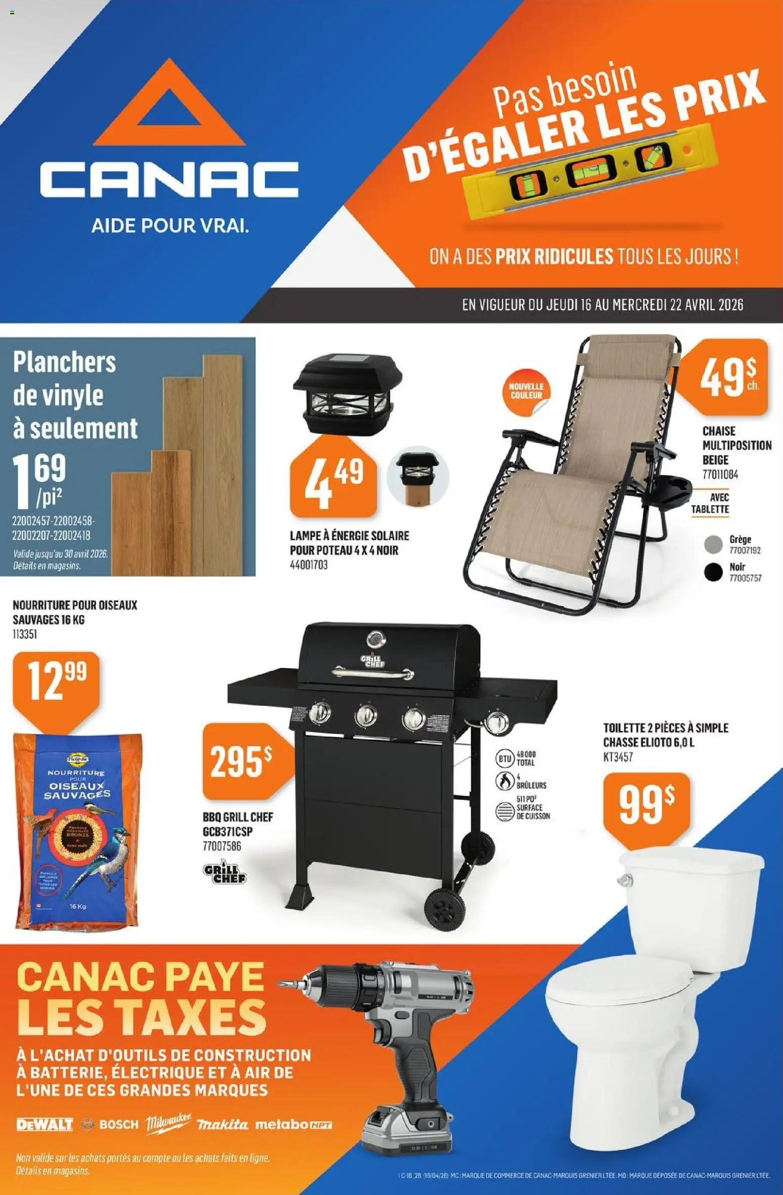 Preview of leaflet Canac circulaire from shop Canac is valid from Apr 16, 2026