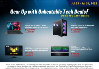 Preview of leaflet Weekly flyer from shop Canada Computers is valid from Jul 25, 2025