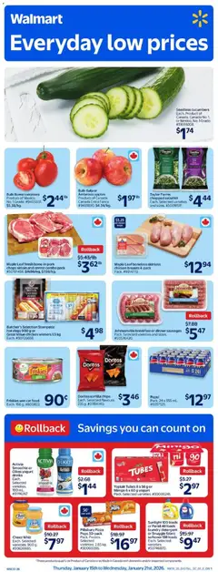 Un aperçu du dépliant Weekly Flyer du magasin Walmart est valide à partir 15 janv. 2026