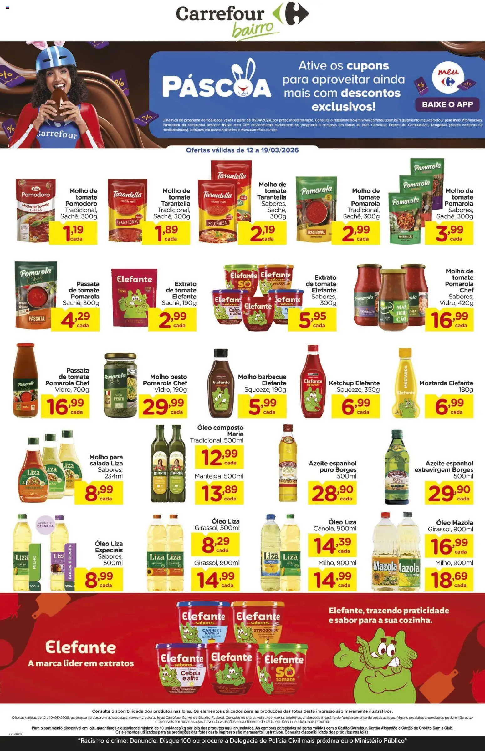 Pré-Visualização do folheto "Carrefour Bairro ofertas Páscoa" da loja Carrefour Bairro válido a partir de 12/03/2026