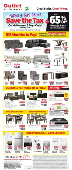 Preview of leaflet Outlet from shop Tepperman's is valid from Feb 13, 2026