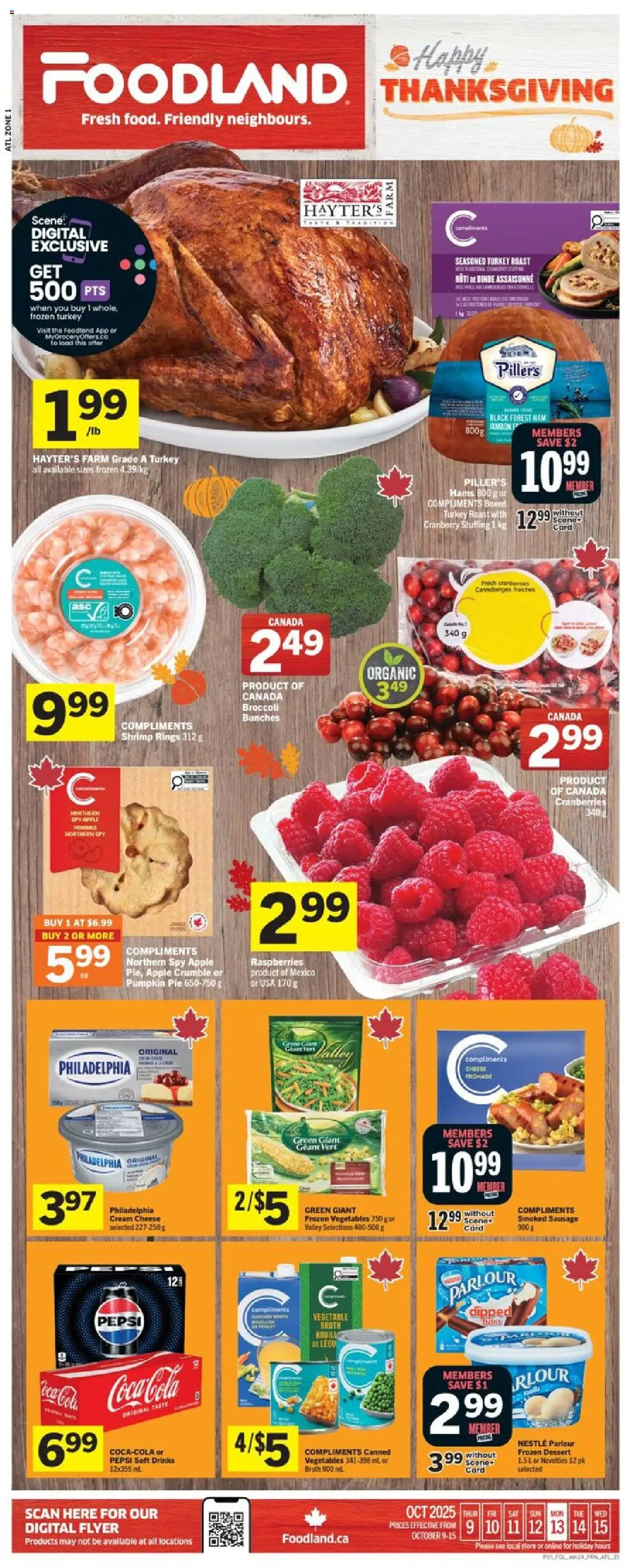 Foodland flyer valid from Oct 09, 2025 - page number 1