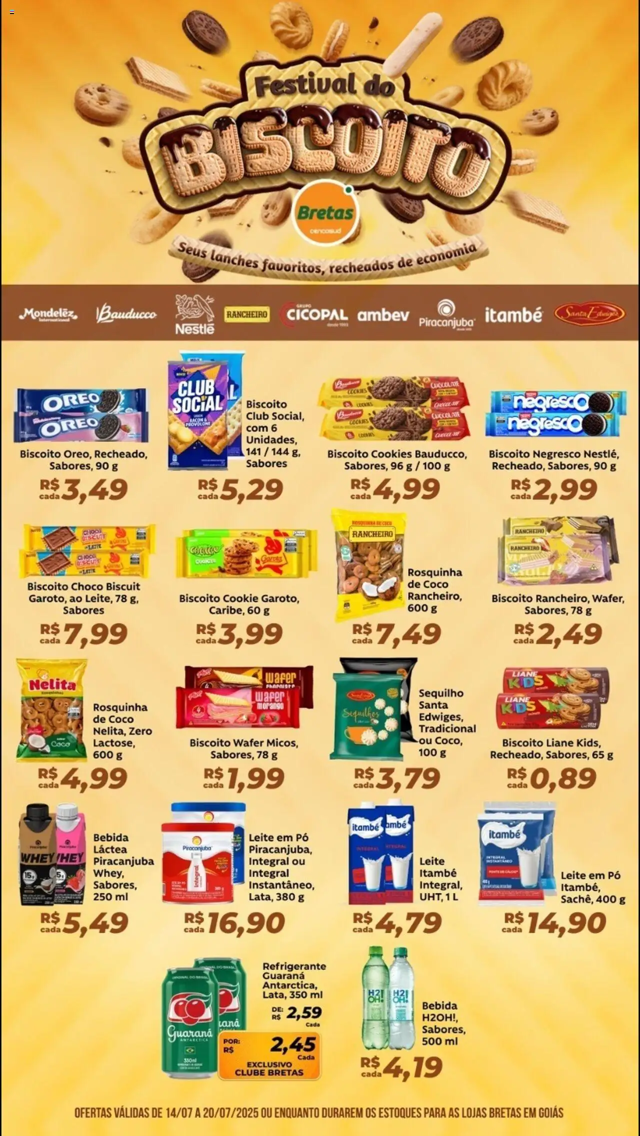 Bretas folheto "Ofertas Festival do Biscoito" válido a partir de 14/07/2025 - número de página 1